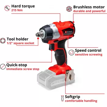 Schlagschrauber Einhell TE-CW 18Li 1/2 Zoll 2900 U/min 215 N⋅m