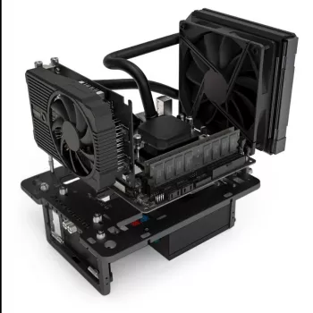 Streacom Benchtable BC1 Mini V2 schwarz – kompakter, passiv gekühlter Open-Frame-Chassis