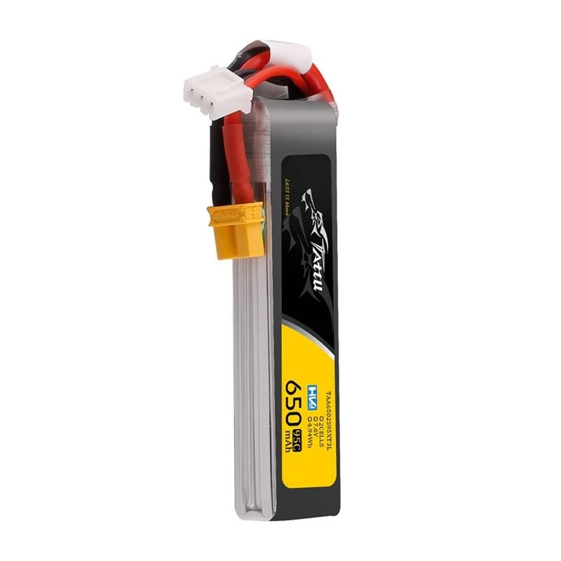 Akkumulator LiPo Tattu 2s 650mAh 95C 7,6V HV mit XT30 Long-Pack