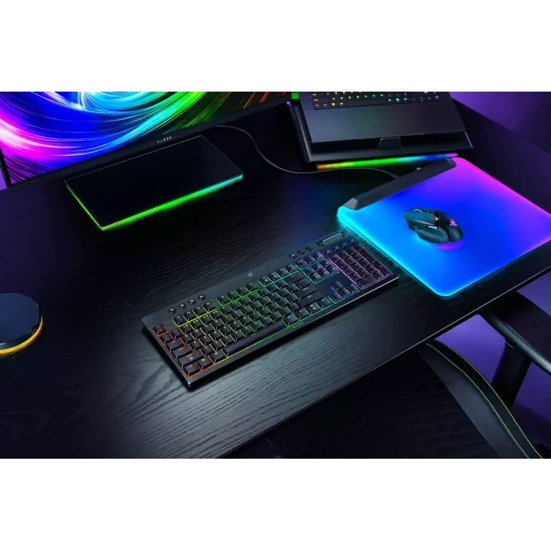 Razer SchwarzWidow V4 Low-Profile HyperSpeed Mechanische RGB Gaming-Tastatur Kabellos