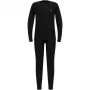 Odlo Set lang MERINO 200 KIDS Kinder-Unterwäsche-Set, Größe 116 cm, schwarz