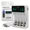 Batterieladegerät QOLTEC 50848 für NiMH AAA (R03) und AA (R6) Zellen mit LCD-Anzeige