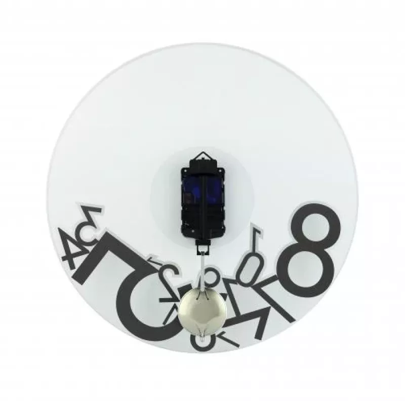 NeXtime Uhr 8115 Dropped, Ø43 cm, Wand, Silber