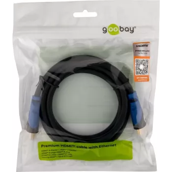 Wentronic Goobay Premium High Speed HDMI™ Kabel mit Ethernet, 5 m - HDMI™ A-Stecker > HDMI™ A-Stecker (72320)