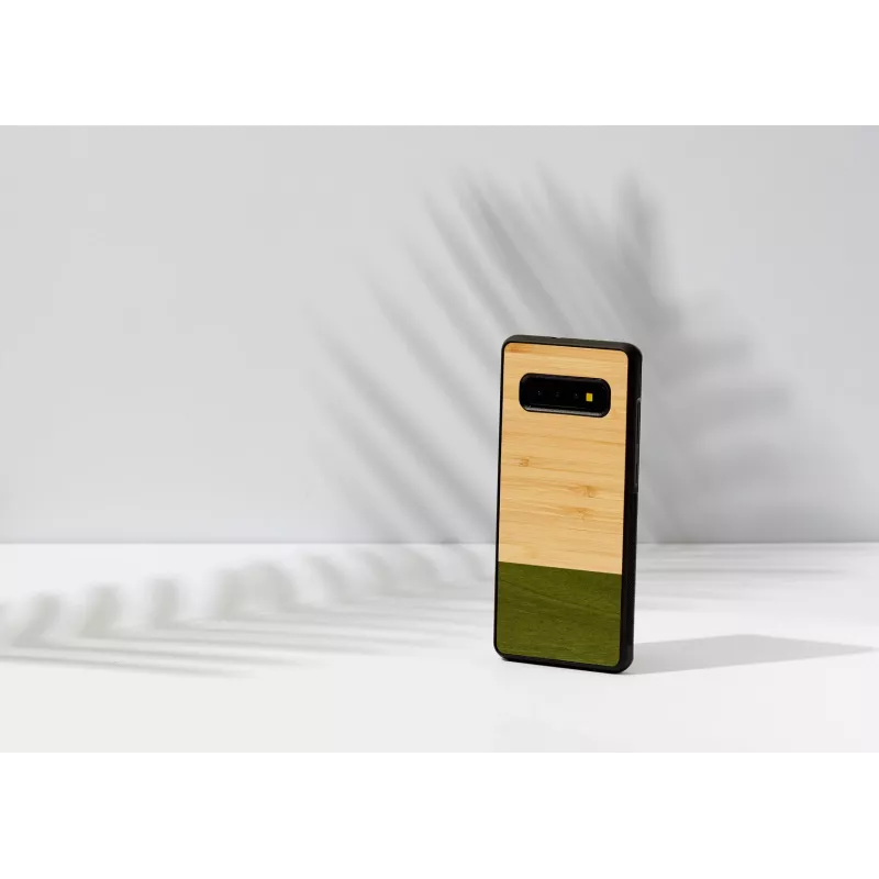 Smartphone-Hülle man and wood für Samsung Galaxy S10 Plus — Bambuswald Schwarz