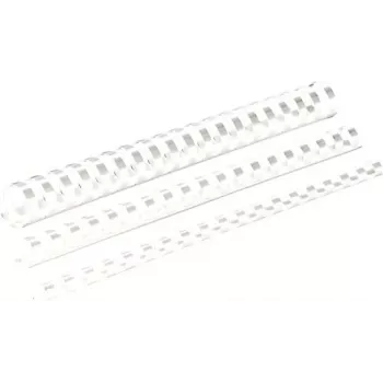 Fellowes - 8 mm - 21 Ringe - A4 (210 x 297 mm) - 40 Blatt - Weiß - 100 Stück. Plastik-Bindekamm - für Fellowes Galaxy 500, Orion 500, Pulsar+ 300, Quasar+ 500, Star 150,