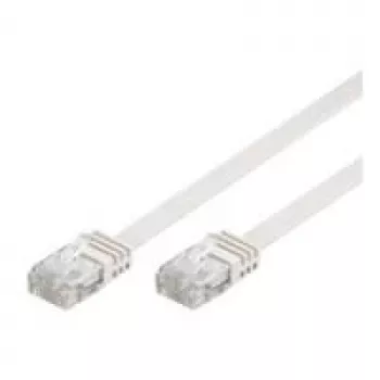 Wentronic Goobay CAT-5e-Flachkabel, U/UTP, Weiß, 3 m - CCA-Kupfergemisch (93360)