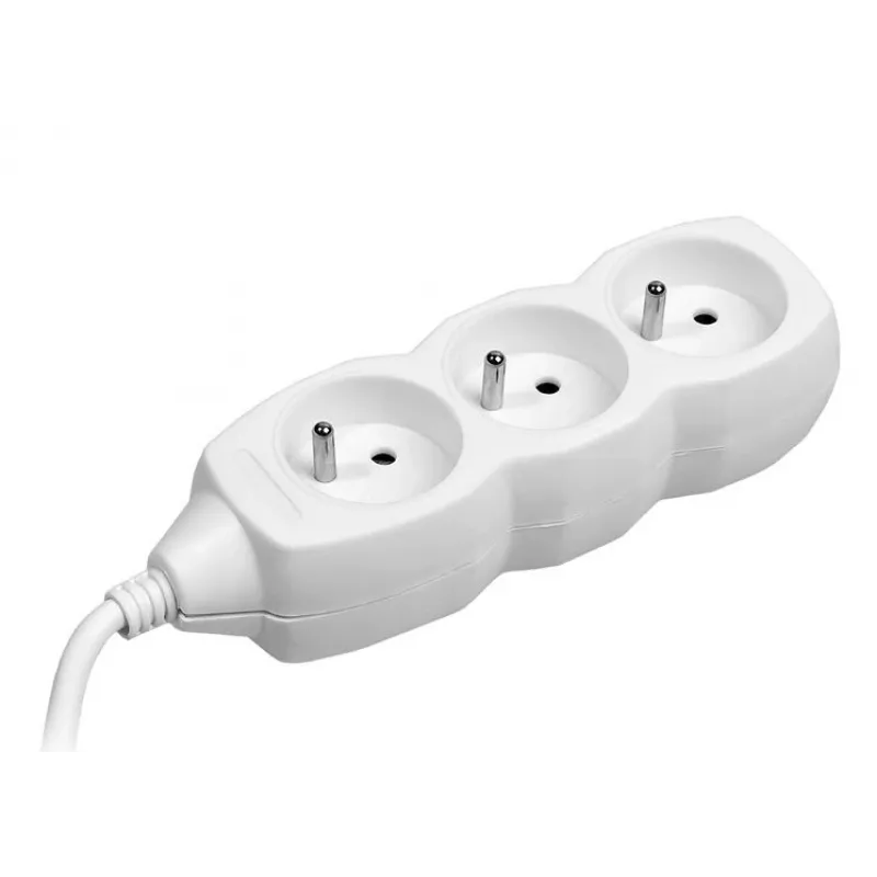 TRACER PowerCord Verlängerungskabel 1,5 m 3 Steckdosen weiß