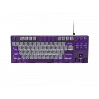 NATEC Fury Gaming-Tastatur Kanabo K2 US weiß-hinterleuchtet mechanisch grau-lila