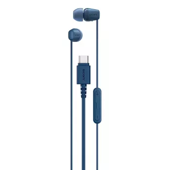 Sony IER-EX15C Headset Kabelgebunden In-Ear Anrufe/Musik USB Typ-C Blau