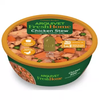 Nassfutter für Hunde ARQUIVET Fresh Home Gulasz z Kurczaka 280 g – ausgewachsen, Huhn, Alleinfuttermittel in Dosen, getreide- und sojafrei