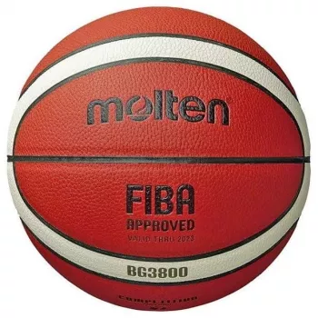 Basketball MOLTEN B7G3800 Leder Größe 7, laminiert braun, für Indoor- und Outdoor-Spiel