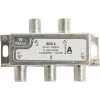Triax SCS 4 - Kabelsplitter - 75 Ohm - 5 - 2400 MHz - Silver - White - Female/Female - 11,5 dB (349824)