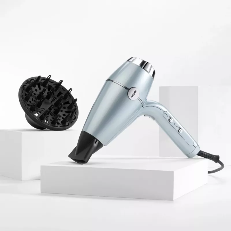 Haartrockner BABYLISS D773DE 2100 W, ionisch, 3 Heizstufen / 2 Geschwindigkeiten, Kaltluftstufe, 2 Düsen, metallic