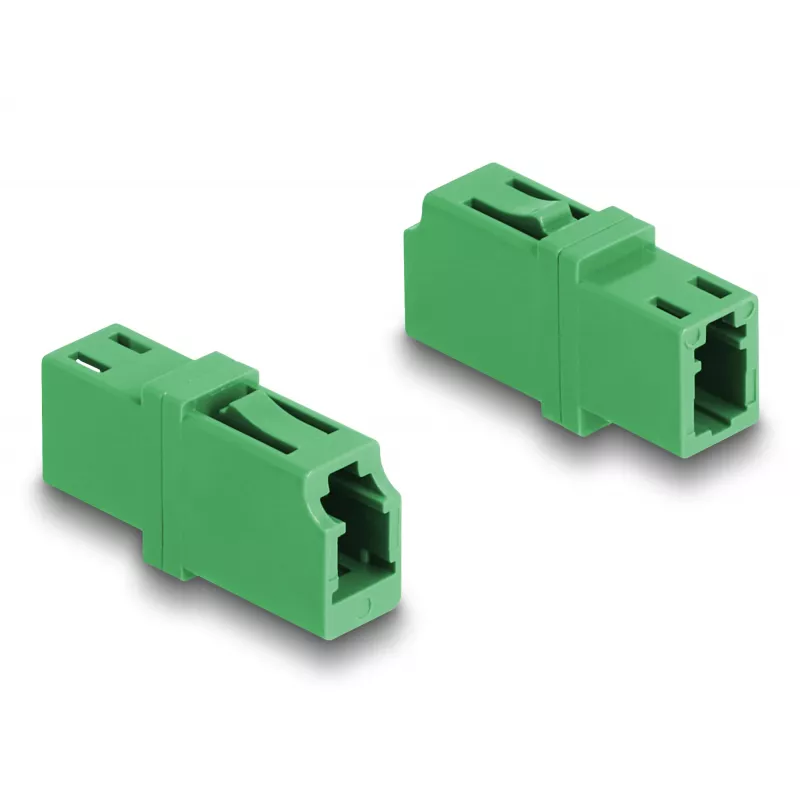 Optical Fiber Coupler LC Simplex female to LC Simplex female APC Grün DeLOCK 87984
