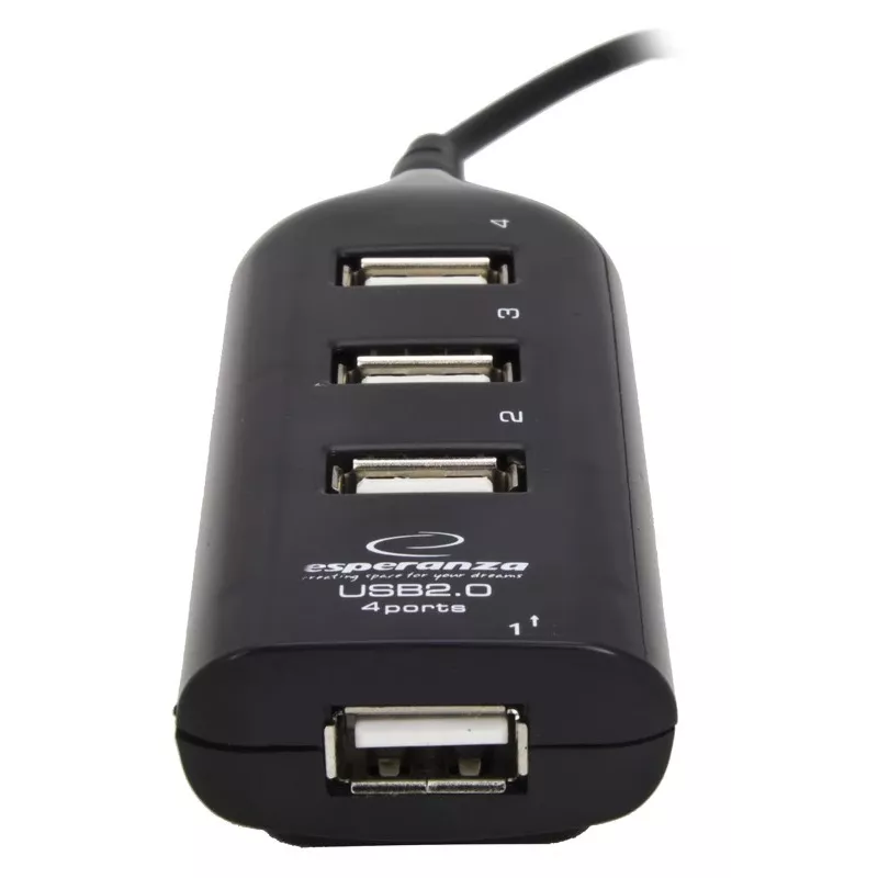 Esperanza EA116 Schnittstellen-Hub 480 Mbit/s Schwarz