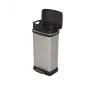 Mülleimer Curver 23L Tretmechanismus, metallic Optik, 23 Liter Fassungsvermögen