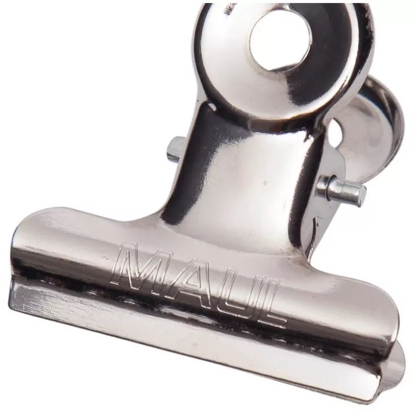MAUL Briefklemme aus Metall, Farbe: Nickel, Breite: 30 mm Klemmweite: 10 mm, Selbstbedienungsverpackung (21730-96)