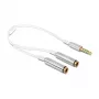 Audiokabel DeLOCK 65576 0,25 m 3,5 mm 2 x 3,5 mm Weiß