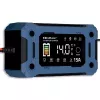 Intelligentes 12V 15A Ladegerät QOLTEC mit Mikroprozessor und LCD — für AGM-, GEL-, SLA-, EFB-, LiFePO4-Batterien