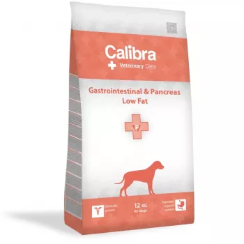 Trockenfutter für Hunde Calibra VD Gastrointestinal Pancreas Low Fat 12 kg — ausgewachsene Hunde, Lachs, fettarm, gluten- und sojafrei
