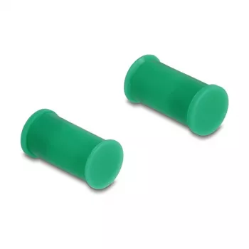 Staubschutzkappe DELOCK 60673 für DL4-Anschlüsse, Silikon, grün, 14×27×14 mm, 10er-Pack