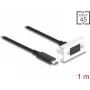 DeLOCK Easy 45 Modul SuperSpeed USB 10 Gbps USB Type-C Buchse zu Stecker 1m