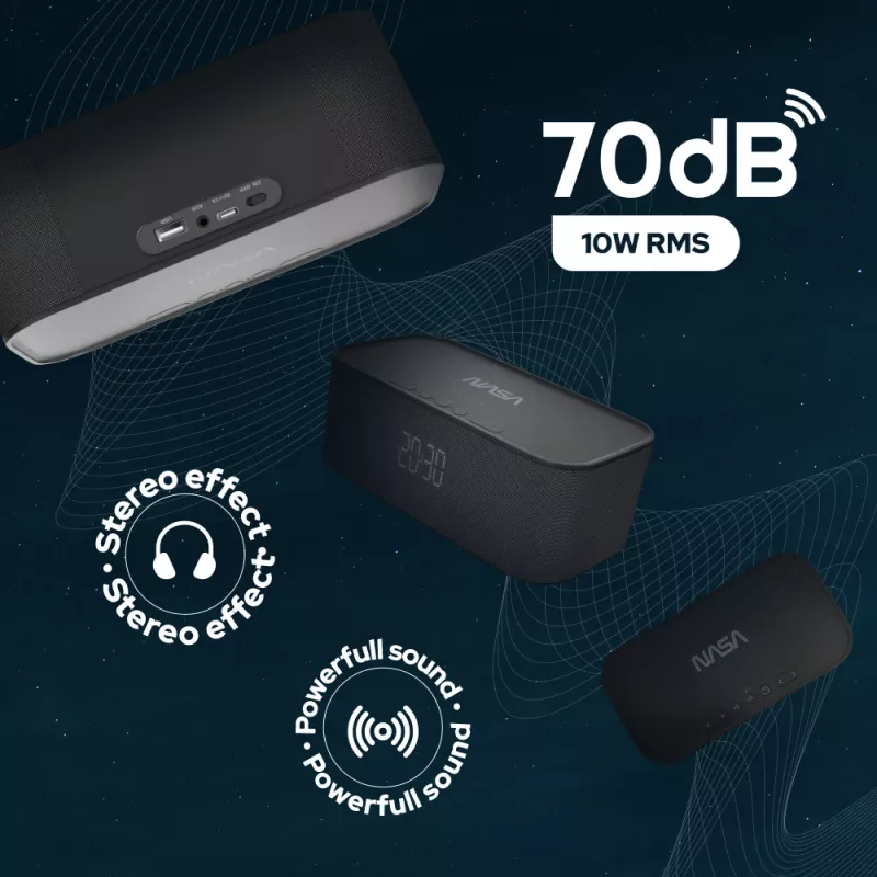 NASA SPC800 Bluetooth-Lautsprecher / Wecker / kabelloses Ladegerät