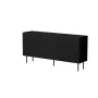 Kommode Cama Meble LUCCA 3D 165x40x80 cm, schwarz, Spanplattenkorpus