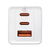 Wandladegerät Baseus GaN5 Pro 65W — USB + 2×USB-C (QC3.0, PD3.0) mit 1m USB-C-Kabel, weiß
