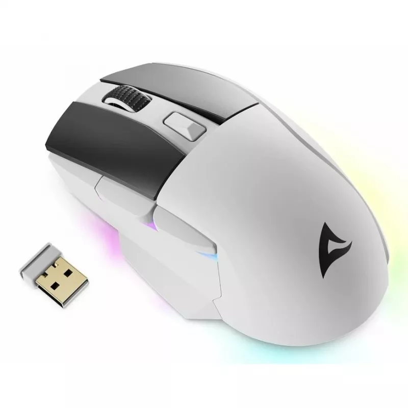 Sharkoon SGM50W Maus Gaming Rechtshänder RF Kabellos + USB Typ-A Optisch 6400 DPI