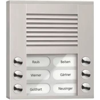 Audio-Türstation PES06-EN04 6-Tasten 2-reihig Aufputz Silber (PES06-EN04)