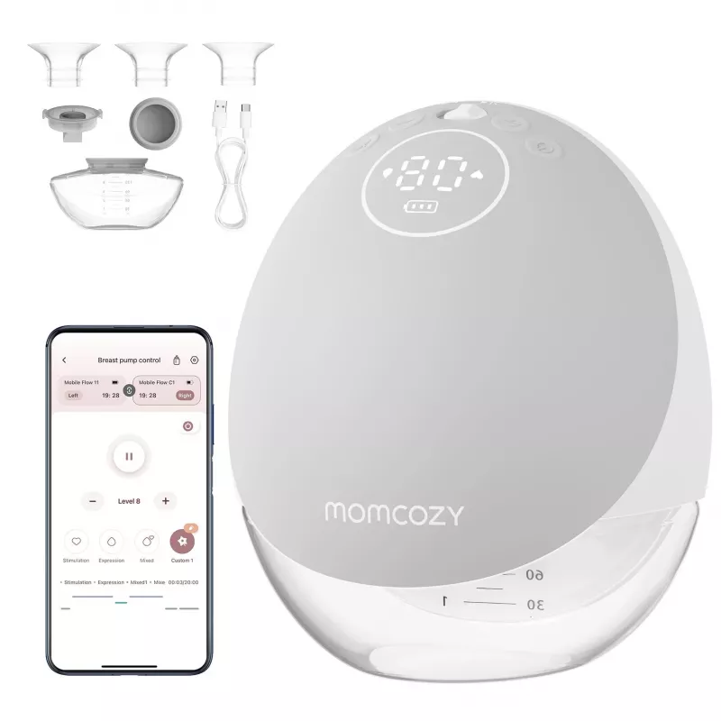 Milchpumpe Momcozy M9 single grau