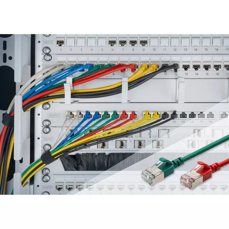 Digitus CAT 6A F-FTP schlank-Patchkabel 10 m grau