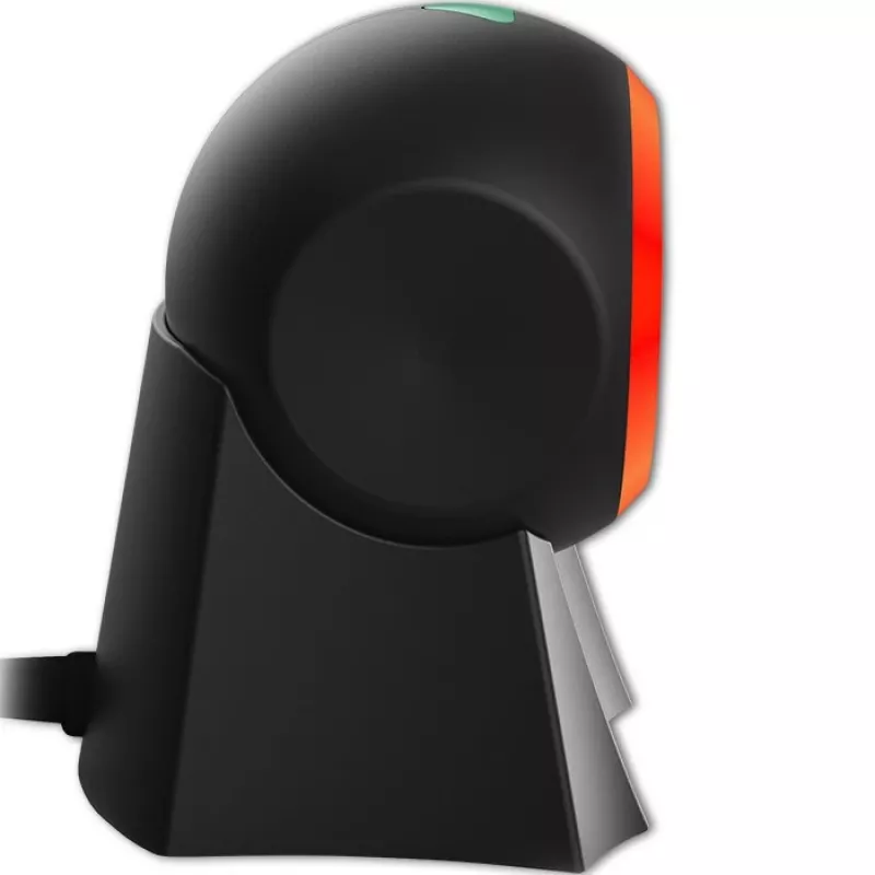 Kabelgebundener Desktop-Barcodescanner QOLTEC 50857 – 1D/2D, USB, ABS-Gehäuse, schwarz, 1,75 m Kabel