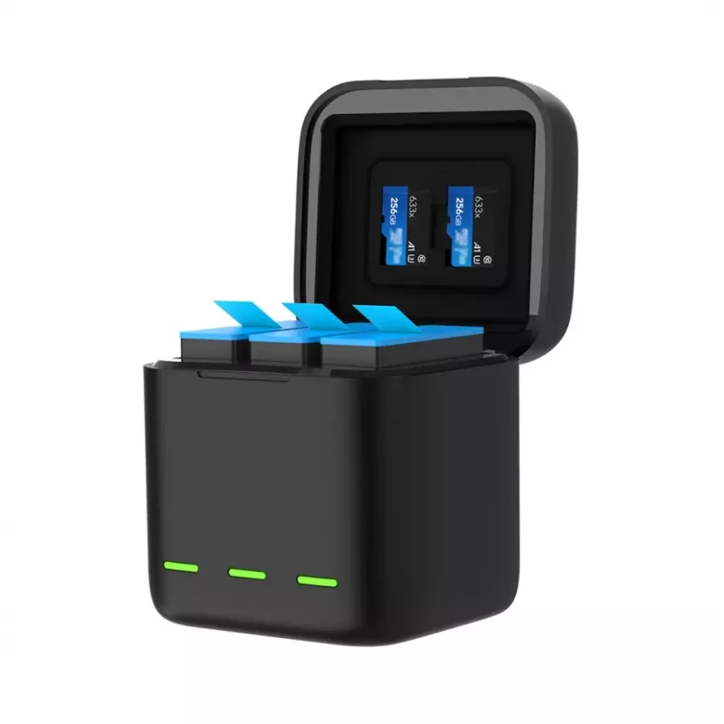 3-Fach-Ladegerät-Box Telesin für GoPro Hero 12 / Hero 11 / Hero 10 / Hero 9