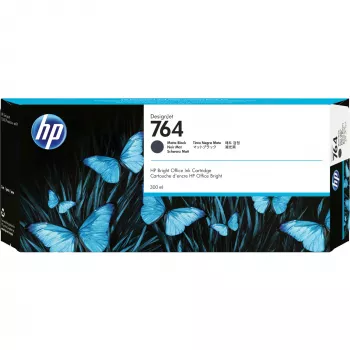 Tintenpatrone HP 764 Matt-Schwarz 300 ml pigmentbasiert für Großformatdruck