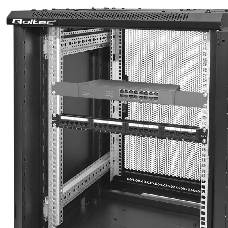 19-Zoll-Rack-Schrank QOLTEC 54519 15U – Netzwerk-/Server-Gehäuse, 15U Höhe, 19-Zoll-Montage