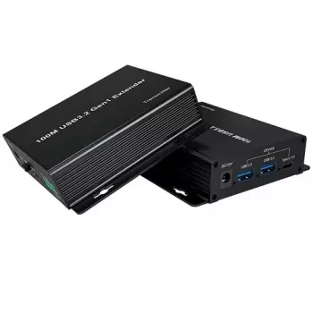 USB3.2 Gen1 Verlängerung (Extender) bis zu 100 m, 2x USB-A, 2x USB-C