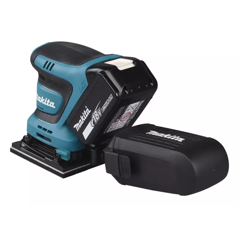 Makita DBO480Z tragbarer Schwingschleifer, Exzenterschleifer, 14000 OPM, Schwarz, Blau, 210 W