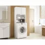 Badezimmerschrank Top e Shop PRALKA POLA BIEL — Weiß, freistehend, 4 Einlegeböden, 640×300×1830 mm