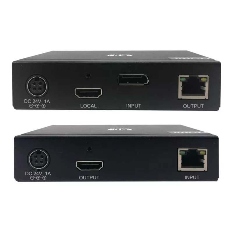 Eaton Tripp Lite Series DisplayPort-zu-HDMI über Cat6 Extender-Kit mit KVM-Unterstützung, 4K 60Hz, 4:4:4, USB, PoC, HDCP 2.2, bis zu 70 m, TAA - Erweiterung für Video/Audio, HDMI, Di