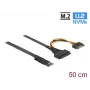 DeLOCK M.2 Key M auf U.2 SFF-8639 NVMe-Adapter mit 50 cm Kabel