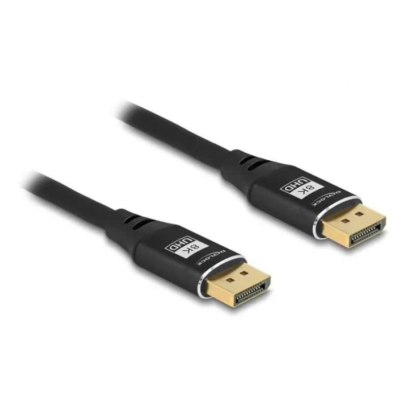 DeLOCK DisplayPort-Kabel 8K 60 Hz 3 m Schwarz Metall