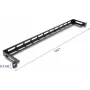 Montageset DELOCK 67462 Schwarz Metall für 19-Zoll-Racks L-förmiges Panel mit Kabelbinderbefestigung