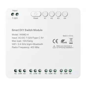 Smart-Schaltermodul Avatto DIY WSMD-4 32V — 4-Kanal-32V-Steuermodul für DIY-Projekte