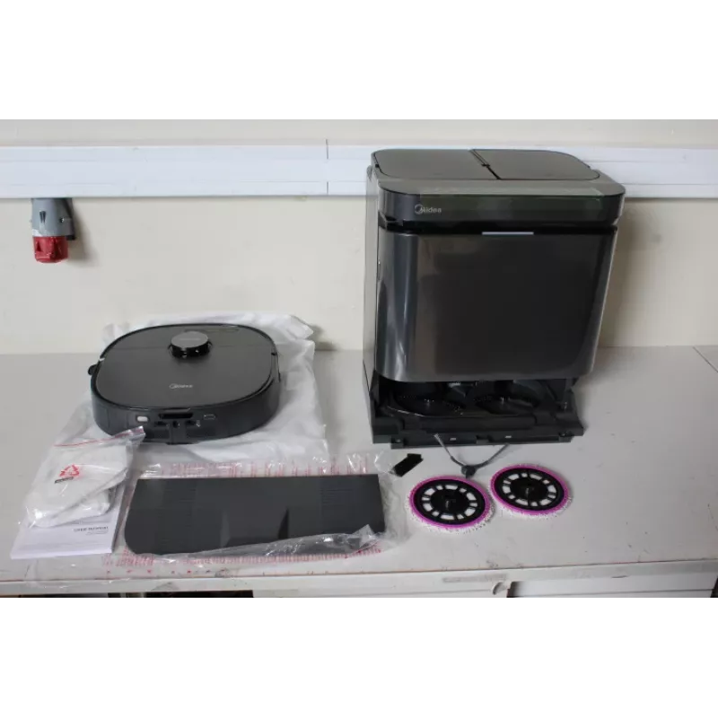 AUSVERKAUFT. Midea V15 Saugroboter | AUSVERKAUFT. Midea Saugroboter | V15 | Nass&Trocken | 5200 mAh | Staubbehälter 3 L | 16200 Pa | Schwarz | GEBRAUCHT, SCHMUTZIG, ZERKRATZT