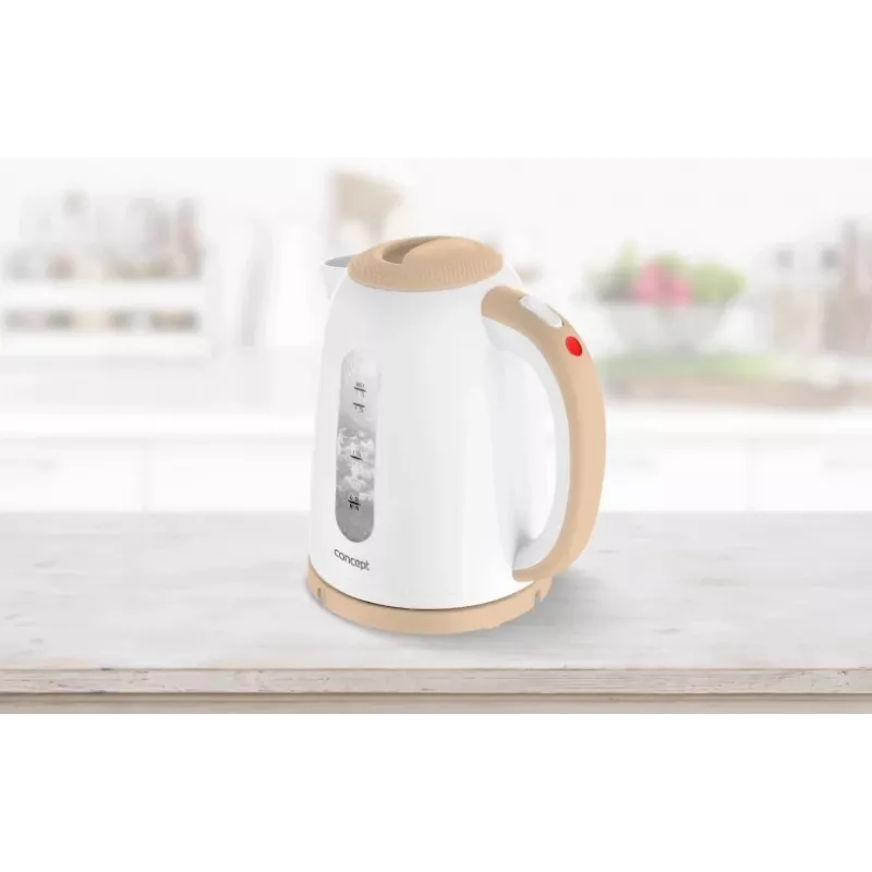 Elektrischer Wasserkocher Concept Solution RK2331 — 1,7 L, 2200 W, beige/weiß