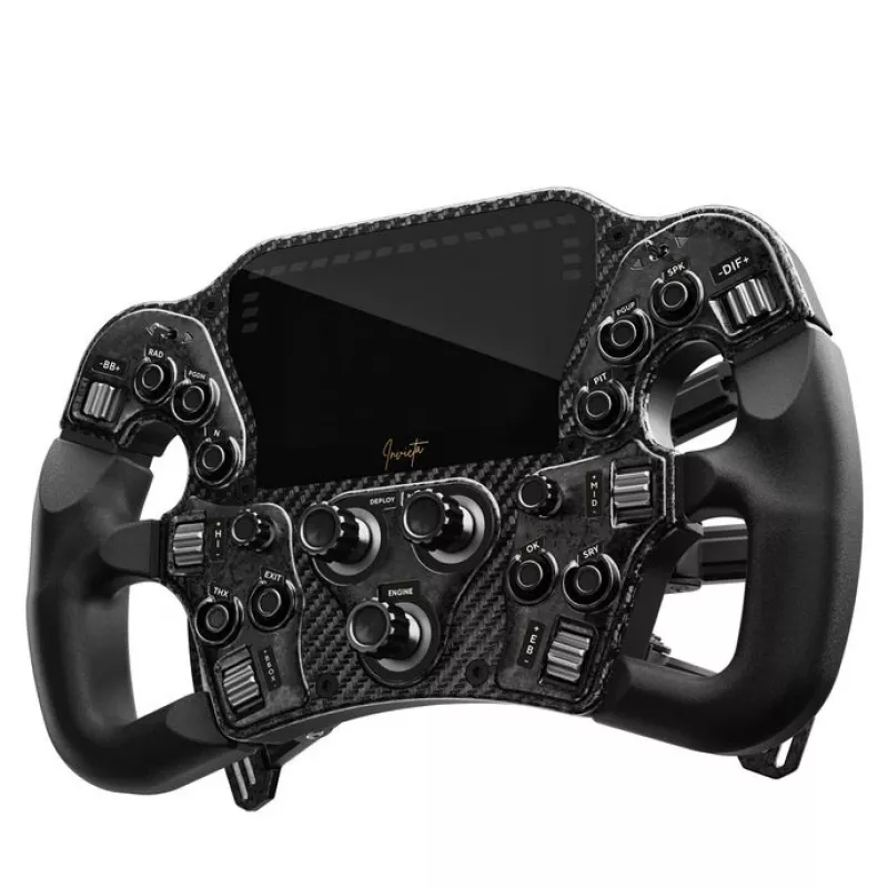 Sim-Racing-Lenkrad Asetek Invicta 4.3 LCD — Force-Feedback-Lenkrad mit 4,3-Zoll-Anzeige