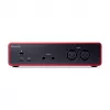 Audio-Interface Focusrite Scarlett 2i2 4th Gen — 2-In/2-Out USB-C, 24-Bit/192 kHz, 69 dB Vorverstärker, Desktop, Schwarz/Rot